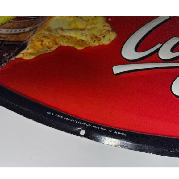 AMSTEL LIGHT BEER METAL TIN SIGN OVAL SHAPED 2001 - Picture 6 of 6